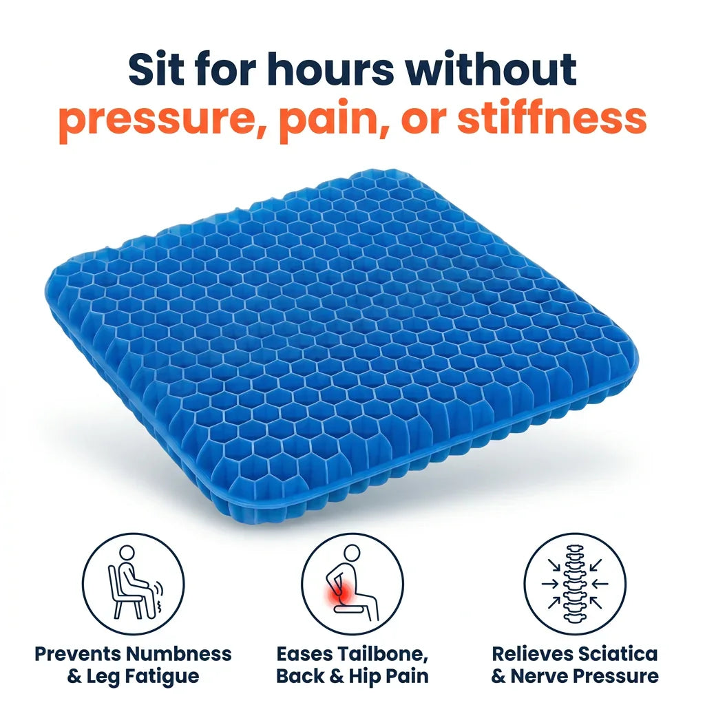 100% Gel Seat Cushion - Extra Thick