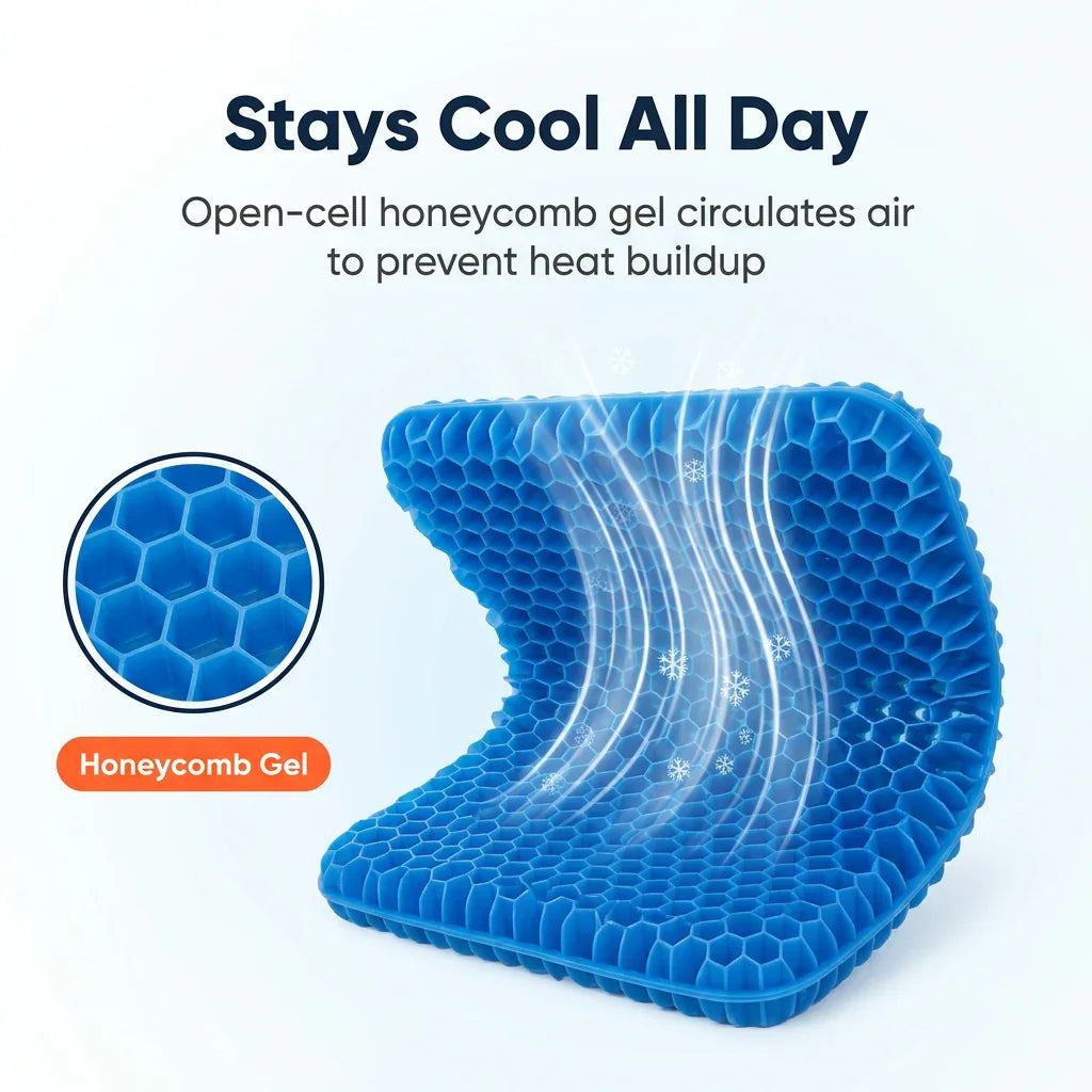 100% Gel Seat Cushion - Extra Thick